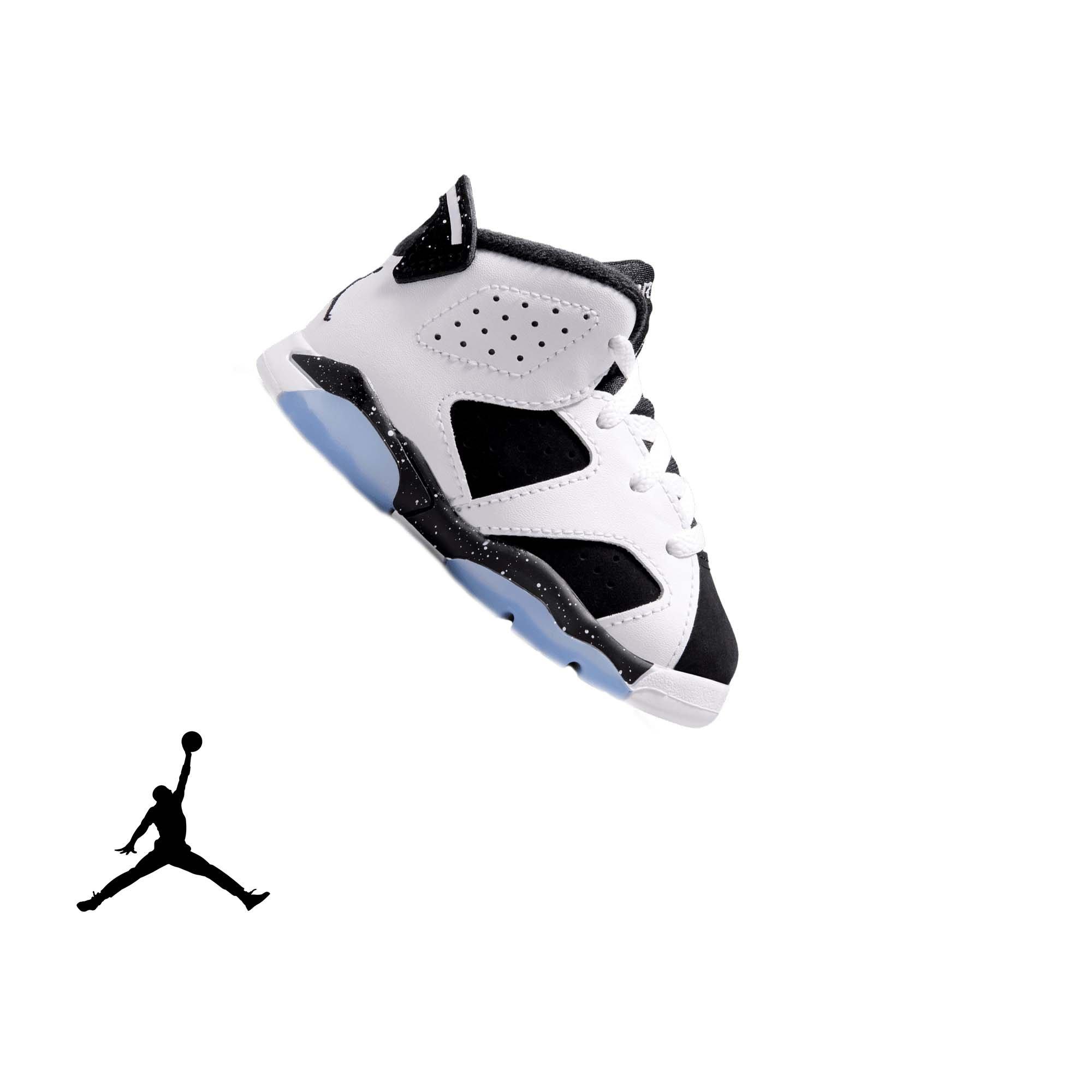 Jordan 6 Retro "Oreo" Toddler Kids' Shoe - WHITE/BLACK